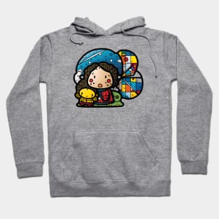 Refugee Girl with Doll: World Refugee Day Awareness Hoodie